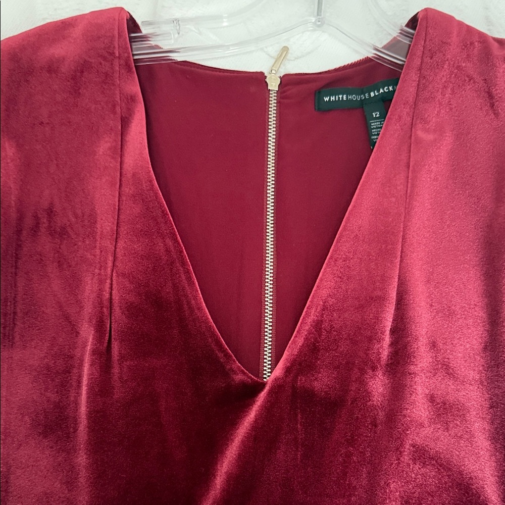 White House Black Market Deep Red Mini Dress - Picture 3 of 6
